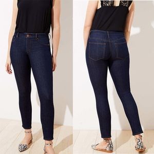 Loft Curvy Skinny Jeans Dark Rinse 29